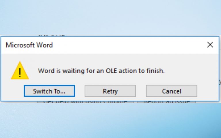 11 Cách Sửa Lỗi Word Is Waiting For An OLE Action To Finish