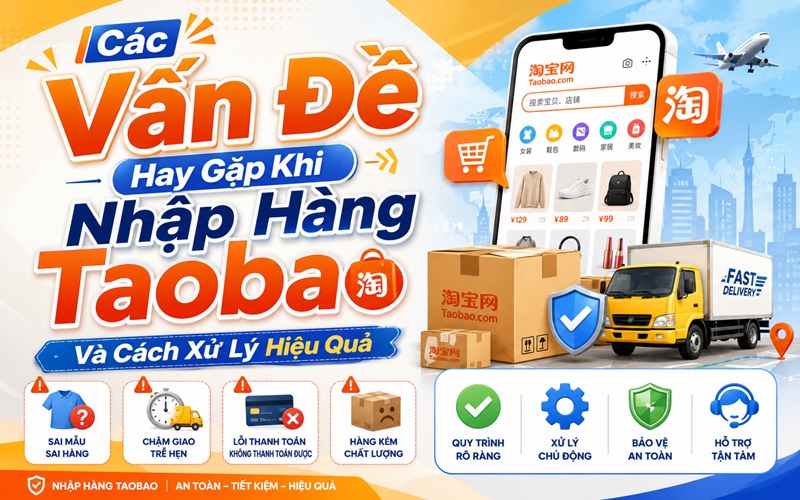 các vấn đề hay gặp khi nhập hàng taobao